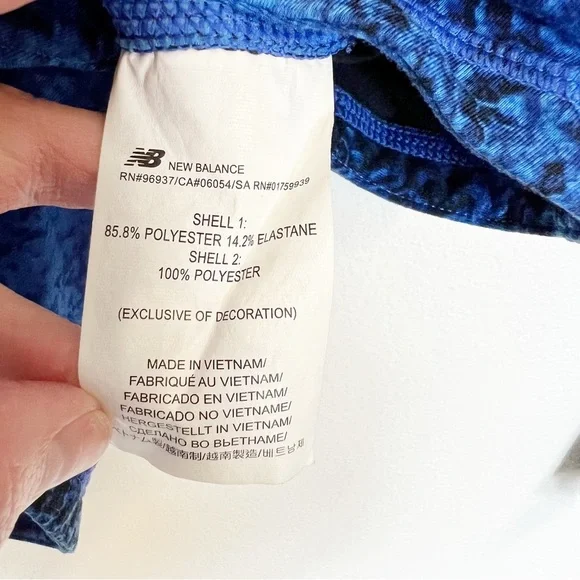 New Balance Heat 1/2 Zip Long Sleeve Pullover Blue & Black Size Small - Picture 8 of 11